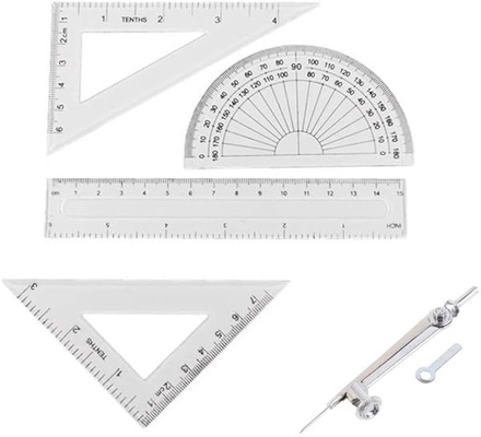 Square Triangle Ruler Set