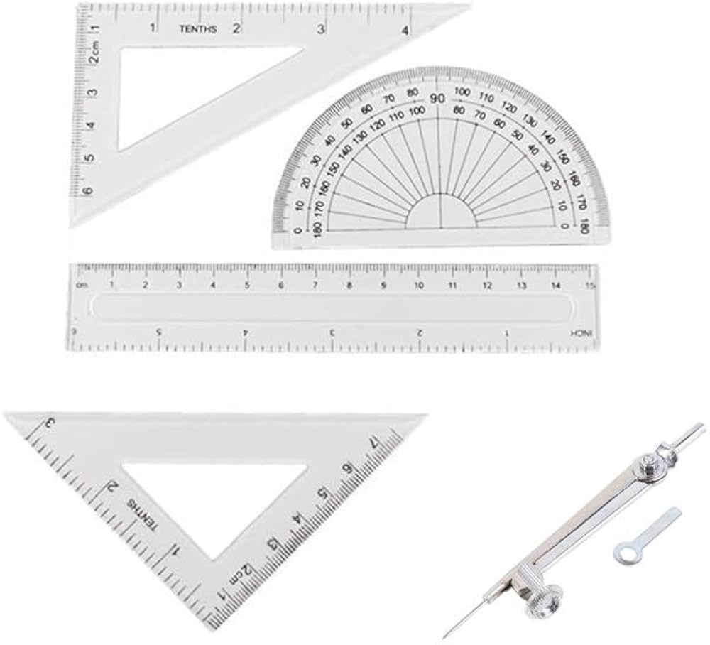 Square Triangle Ruler Set